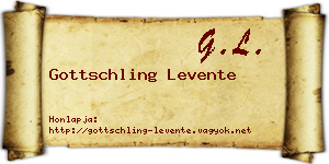 Gottschling Levente névjegykártya